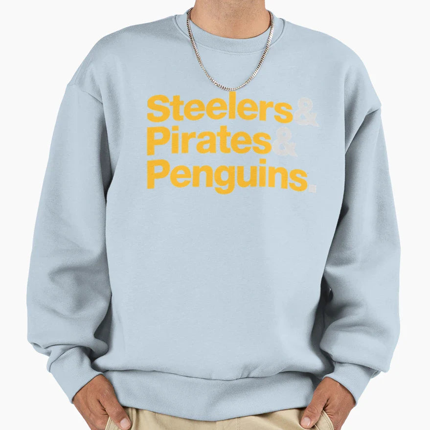 Pittsburgh Sports Teams 412 Sweatshirt - Minimalist Print Unisex