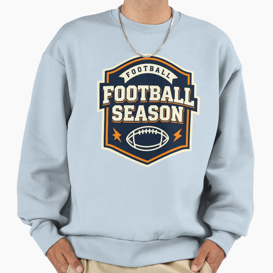 Football Season Badge American Football Sweatshirt - Trendy Graphic Unisex