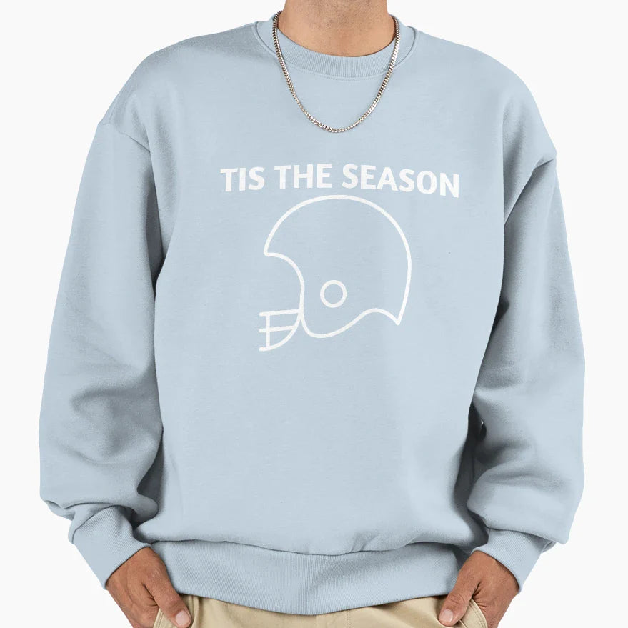 Tis Season Football Sweatshirt - Trendy Graphic for Adults