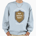 Draft Dominate Repeat Fantasy Football Sweatshirt - Graphic Print Men Women