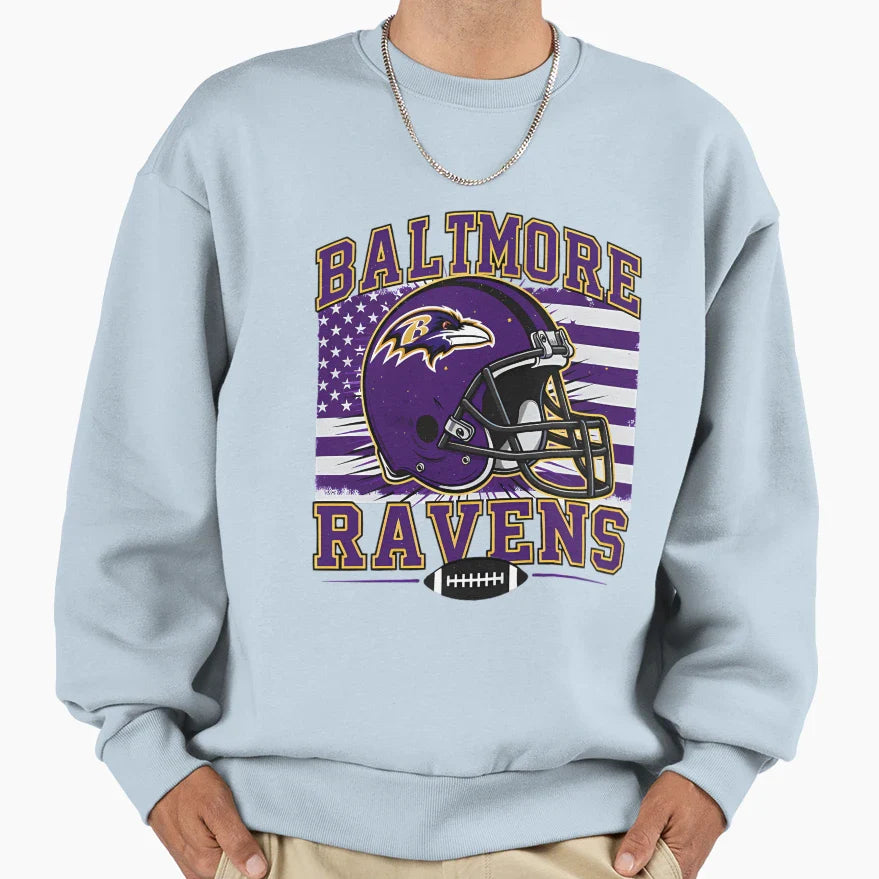 Baltimore Ravens Football Sweatshirt - Custom Art Print Unisex