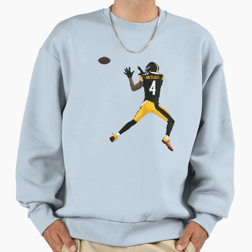 Dk Metcalf Leaping Catch Sweatshirt - Aesthetic Graphic Unisex