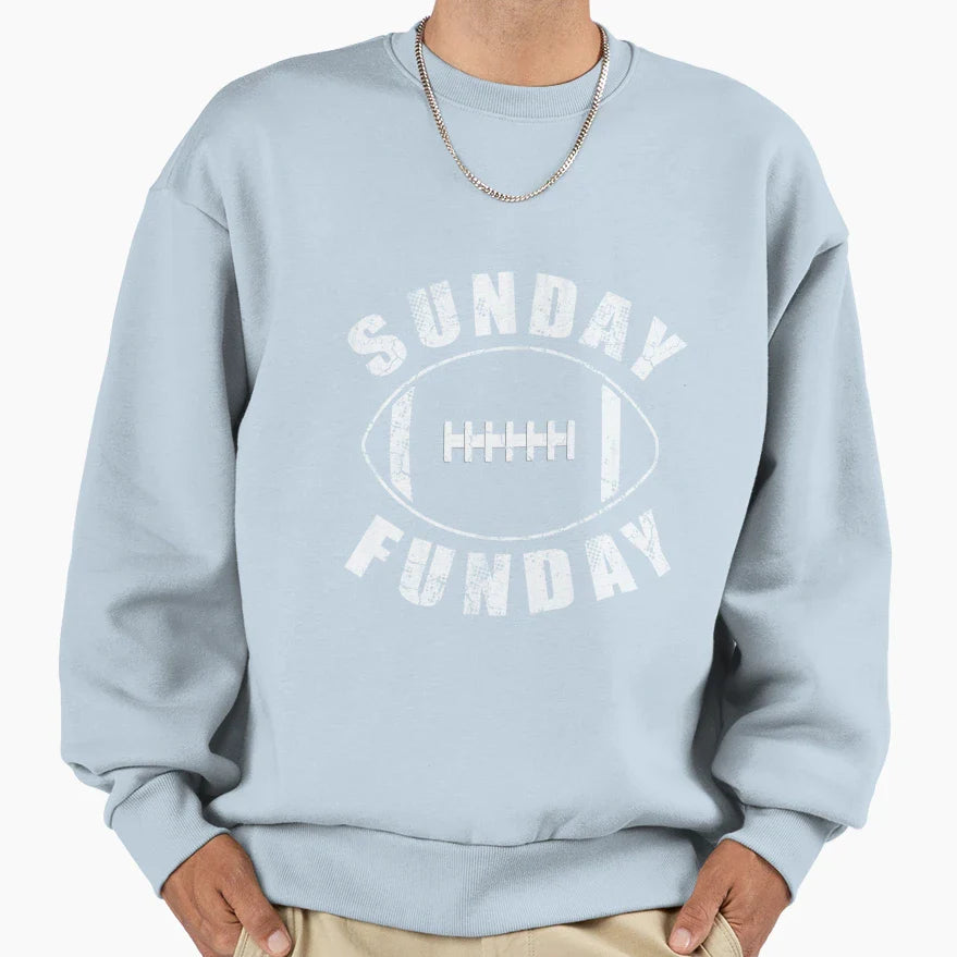 Sunday Funday Football Sports Sweatshirt - Streetwear Style for Adults