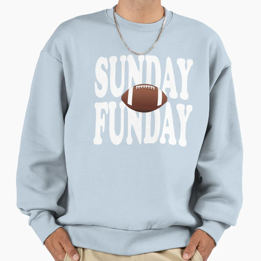 Sunday Funday Football Sport Short T-Shirt - Minimalist Print for Adults