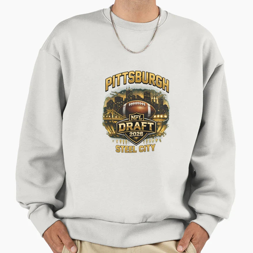 City Skyline Draft Event Nightwear Sweatshirt - Unique Graphic for Adults