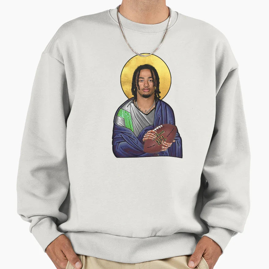 Saint Jaxon Smith Njigba Seattle Sweatshirt - Minimalist Print Unisex
