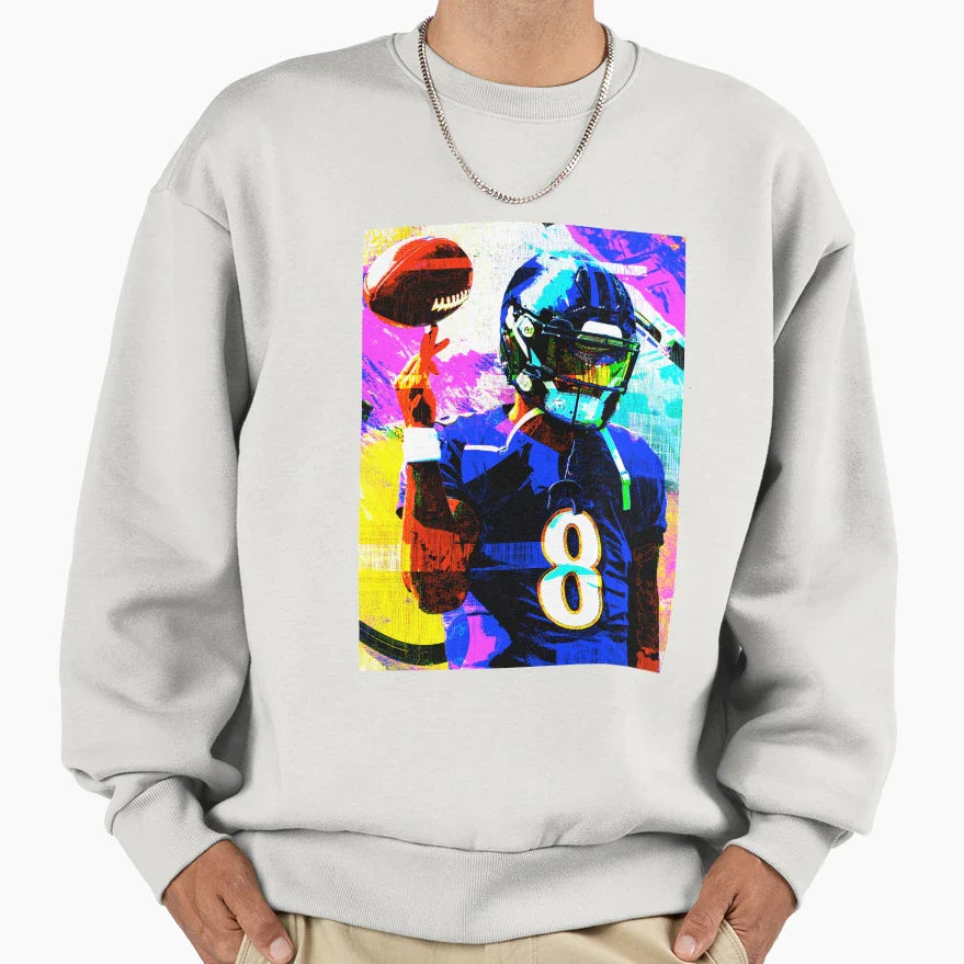 Handdrawn Lamar Sweatshirt - Casual Everyday Wear Unisex