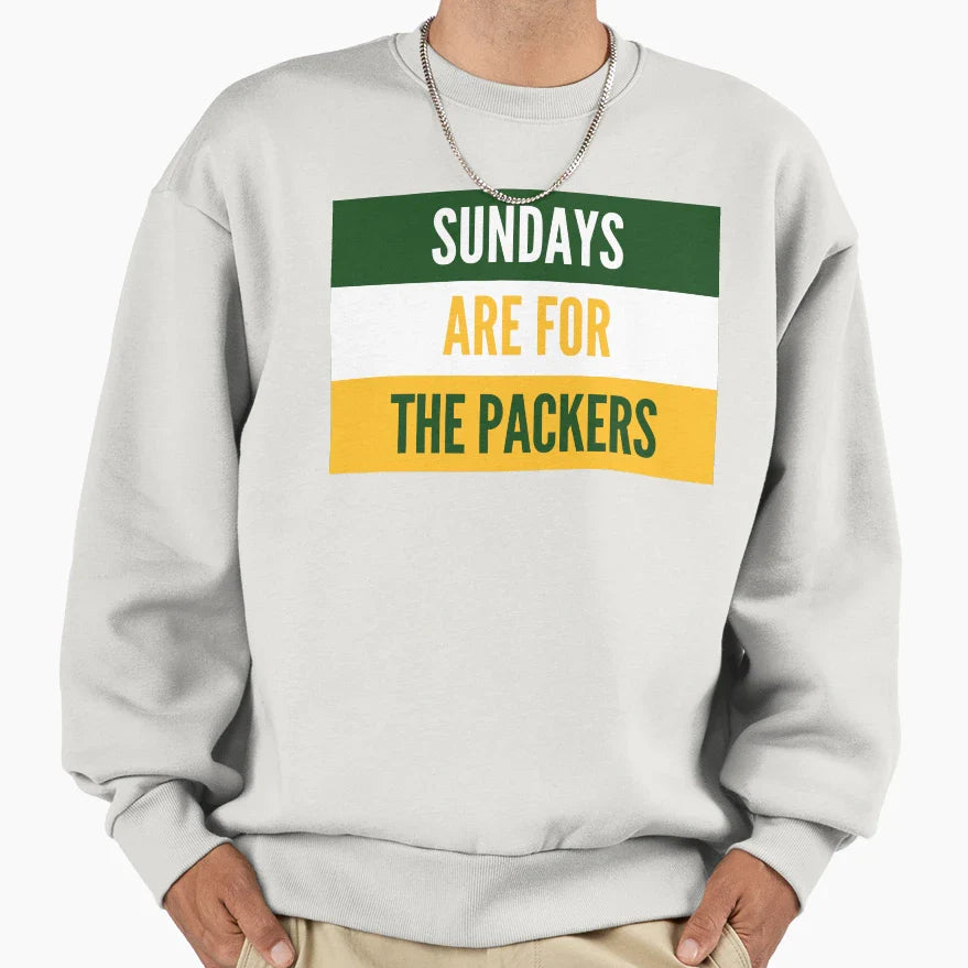 Sundays Packers Sweatshirt - Trendy Graphic Men Women
