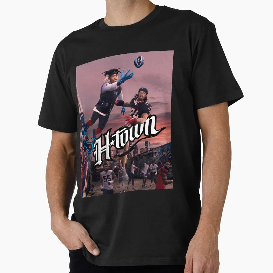 H Town Nfl Street T-Shirt - Minimalist Print Men Women