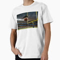 Graduation Cap Football T-Shirt - Graphic Print for Adults