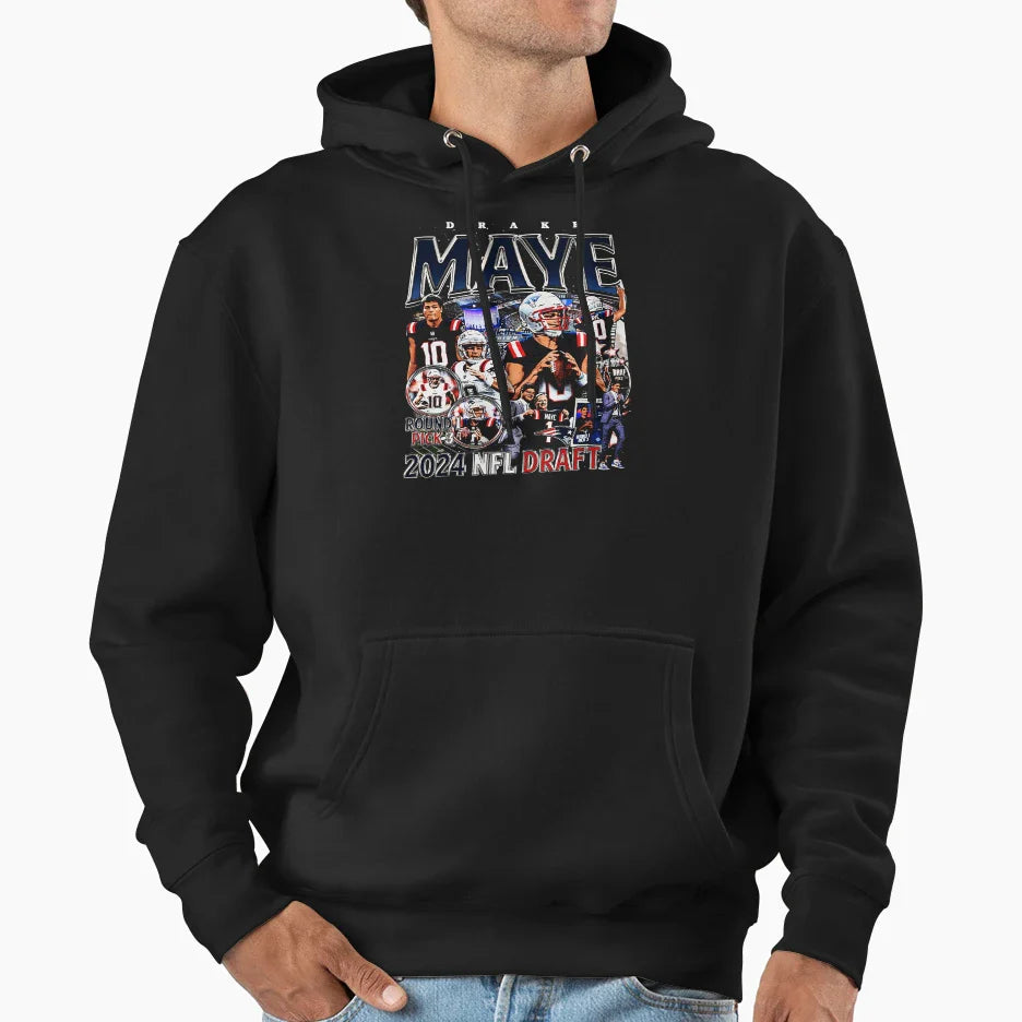 Drake Maye Bootleg Hoodie - Fun Novelty Design Unisex