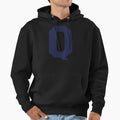 Alphabet Marine Blue Q Sports Letter Q Hoodie - Minimalist Print for Adults
