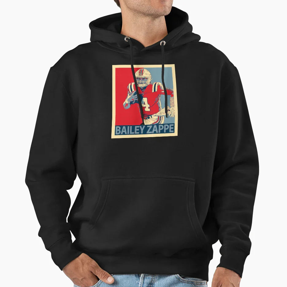 Bailey Zappe Hoodie - Custom Art Print Unisex
