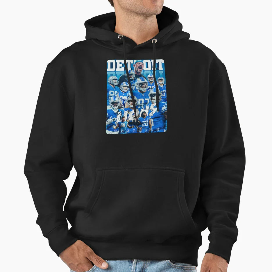 Art Detroit Lions Hoodie - Fun Novelty Design for Adults