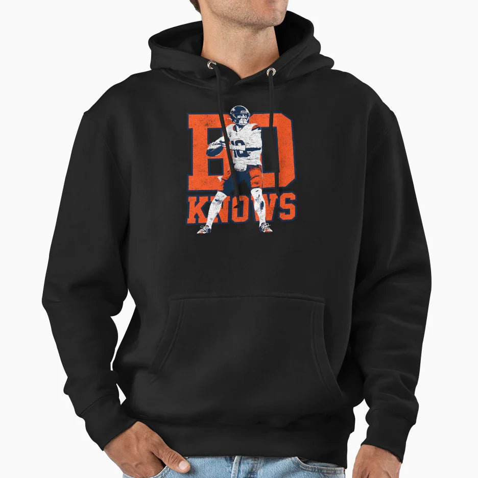 Bo Knows Bo Nix Variant Hoodie - Graphic Print for Adults
