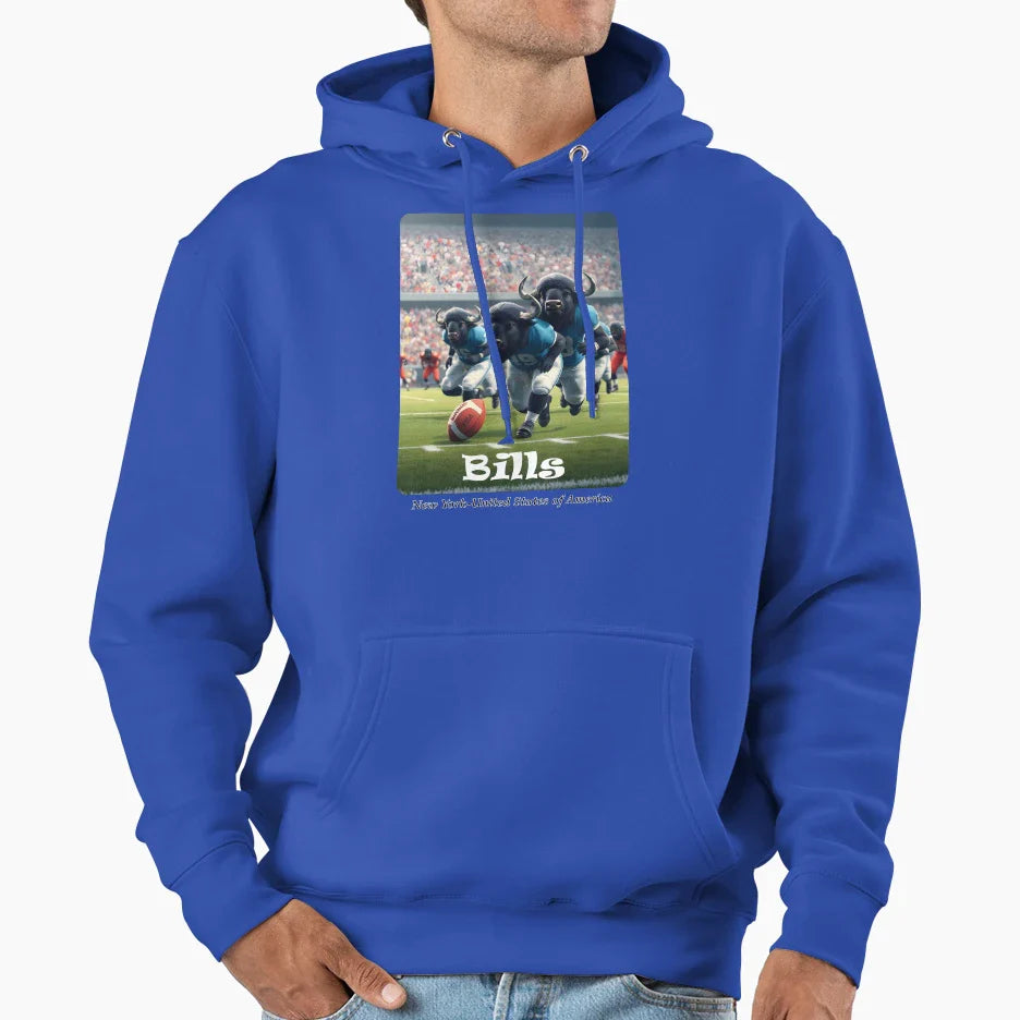 American Football Team Playing Hoodie - Unique Graphic Men Women