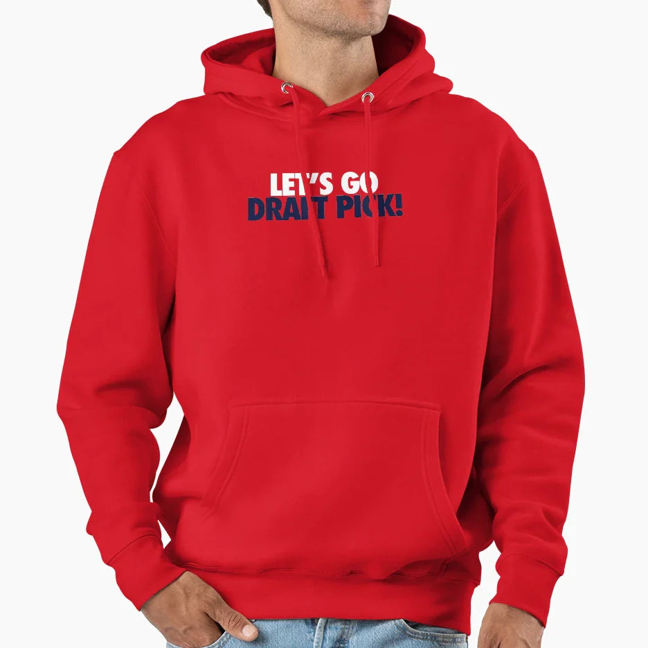 Lets Go Draft Pick Chi White Blue Hoodie - Trendy Graphic Men Women