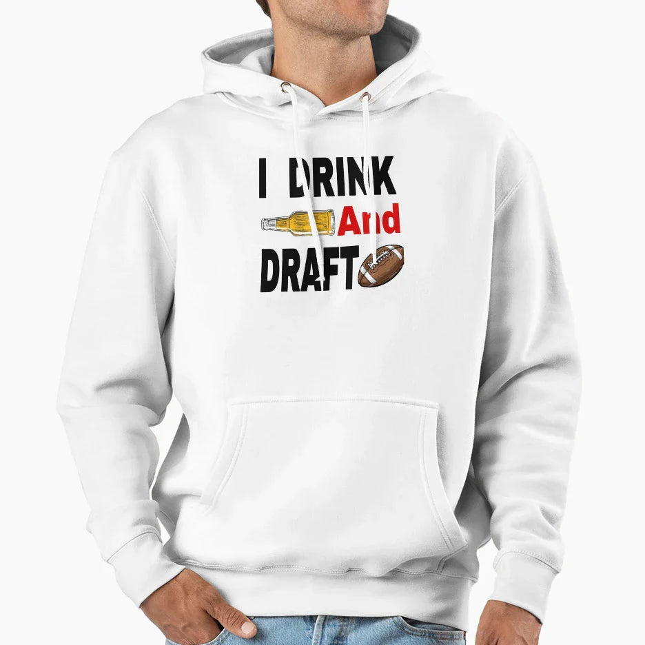 I Drink And Draft T-Shirt - Novelty Apparel for Adults