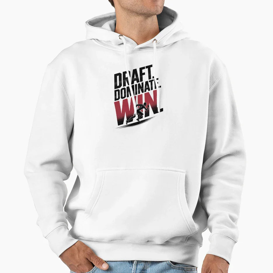 Draft Dominate Win Fantasy Mindset Hoodie - Minimalist Print Unisex