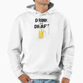 Drink And Draft Funny Fantasy Football Hoodie - Minimalist Print Men Women