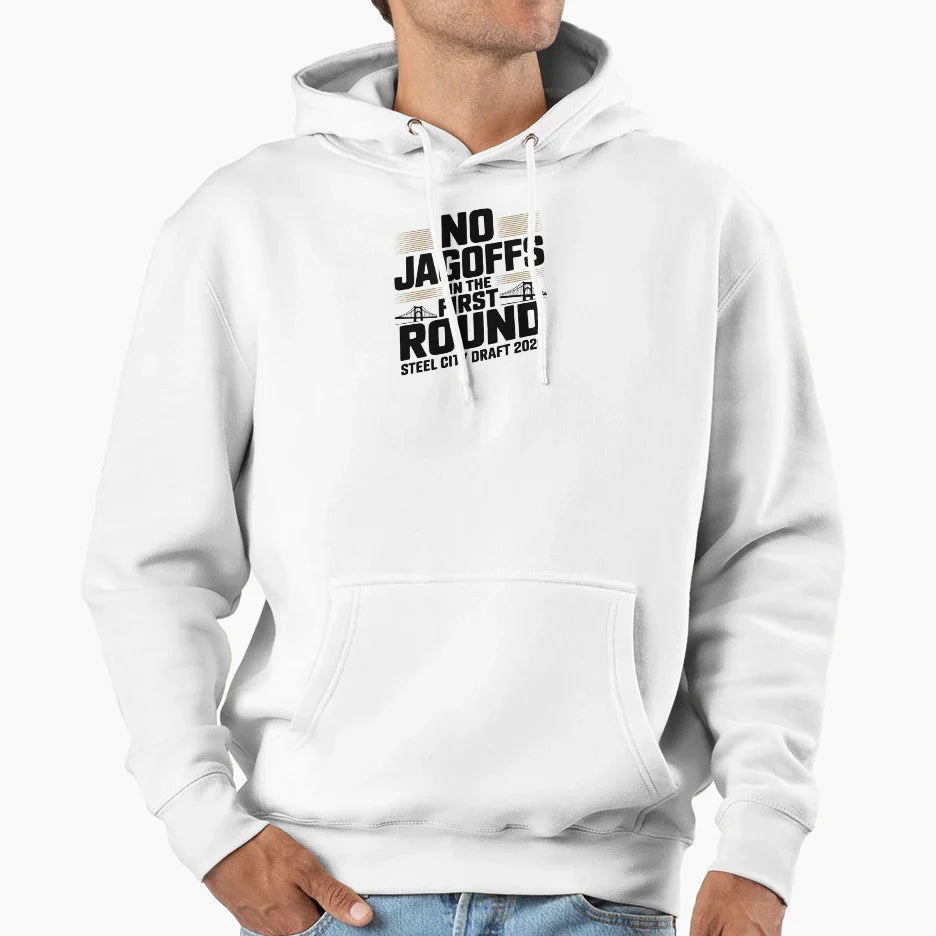 No Jagoffs First Round Football Draft Hoodie - Unique Graphic Unisex