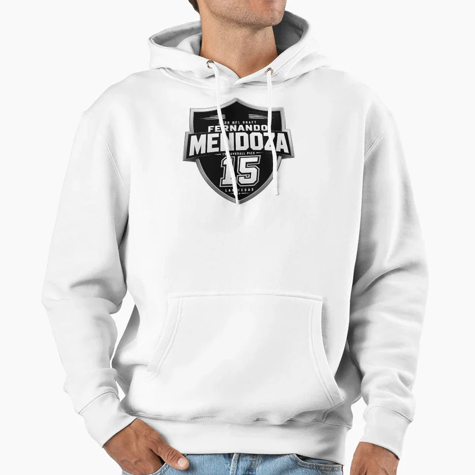 Fernando Mendoza 15 2026 Nfl Draft First Hoodie - Unique Graphic Unisex