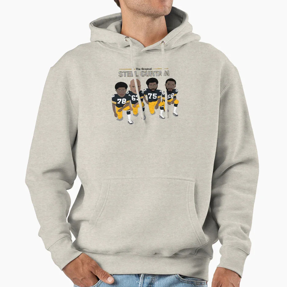 Steel Curtain Pittsburgh Steelers Hoodie - Graphic Print for Adults
