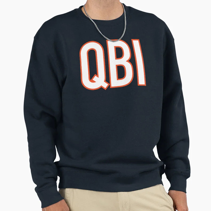 Qb1 Chicago Bears White Sweatshirt - Novelty Apparel Men Women