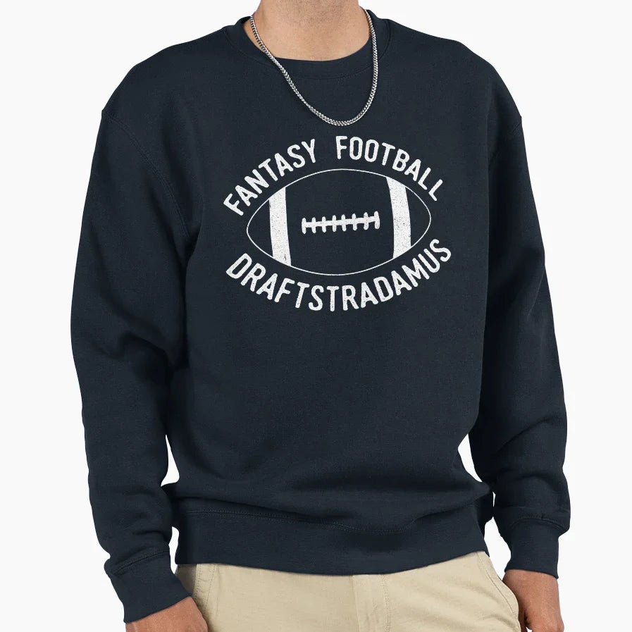 Draftstradamus Fantasy Football Sweatshirt - Minimalist Print Men Women
