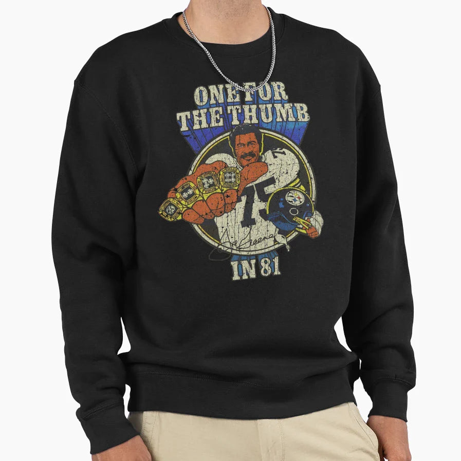 One Thumb 81 Sweatshirt - Aesthetic Graphic Unisex