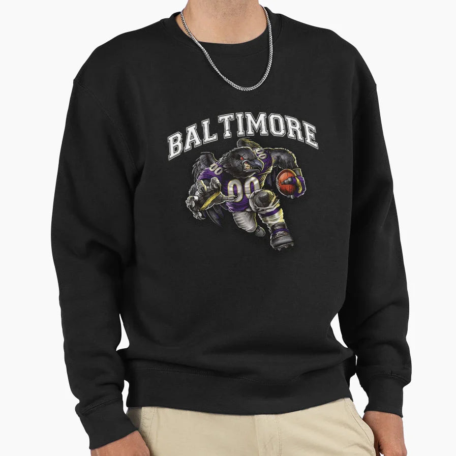 Baltimore Football Sweatshirt - Graphic Print Men Women