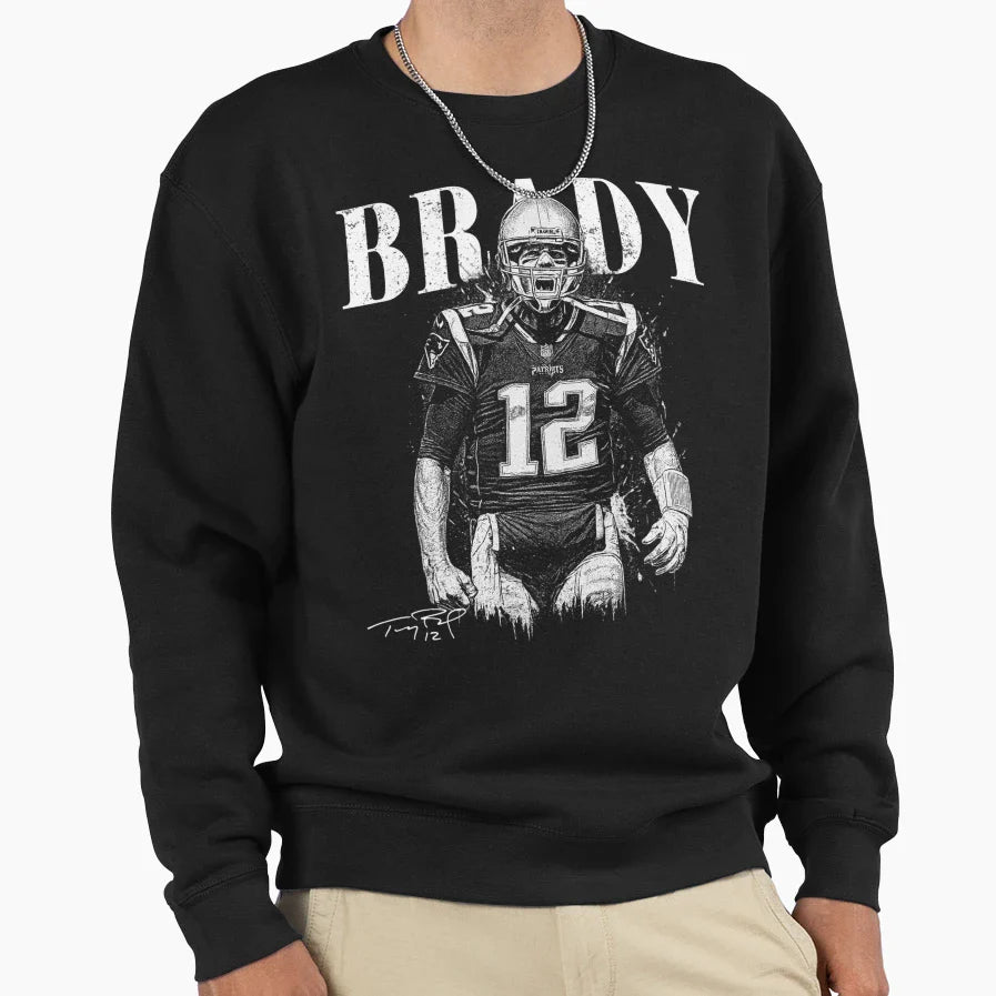 TB Football New England Patriots Sweatshirt - Graphic Print for Adults