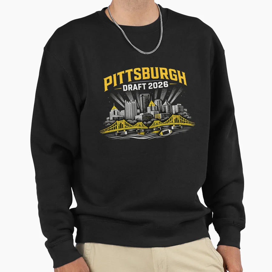 Pittsburgh Football Draft 2026 Sweatshirt - Aesthetic Graphic for Adults