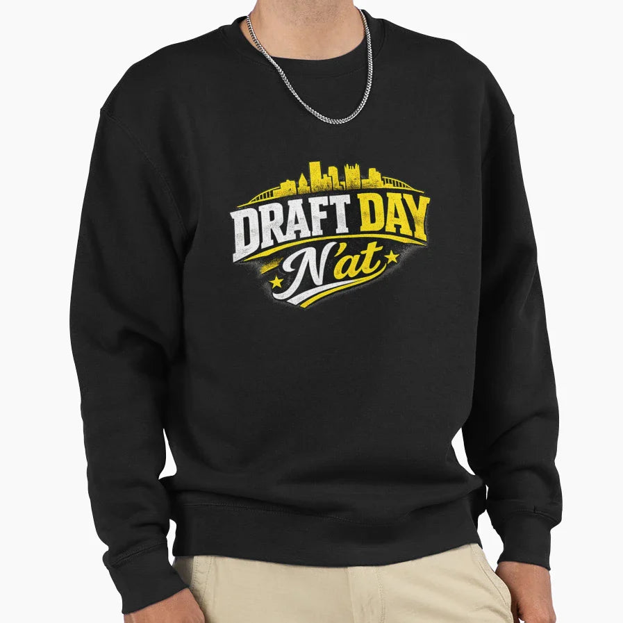 Draft Day Nat Pittsburgh Sports Fan Sweatshirt - Unique Graphic for Adults
