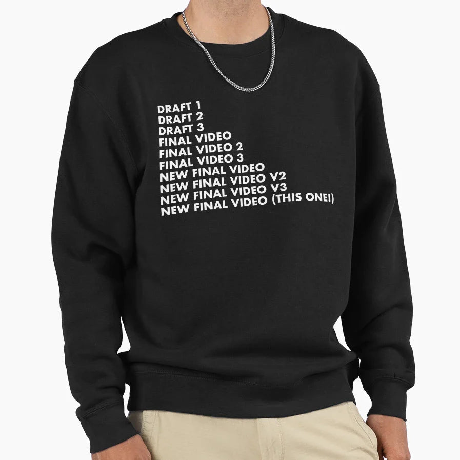 Video Editing Gifts Final Draft Sweatshirt - Unique Graphic Men Women