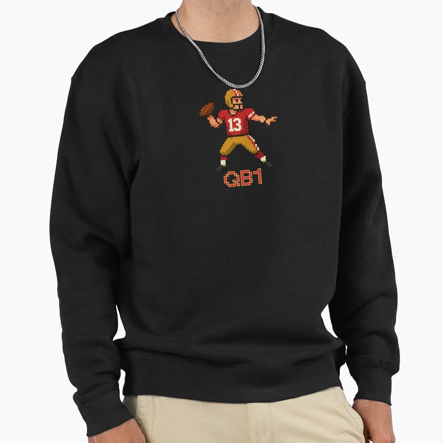 Video Game Football Player Sweatshirt - Novelty Apparel for Adults