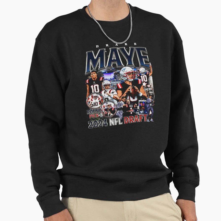Drake Maye Bootleg Sweatshirt - Unique Graphic for Adults