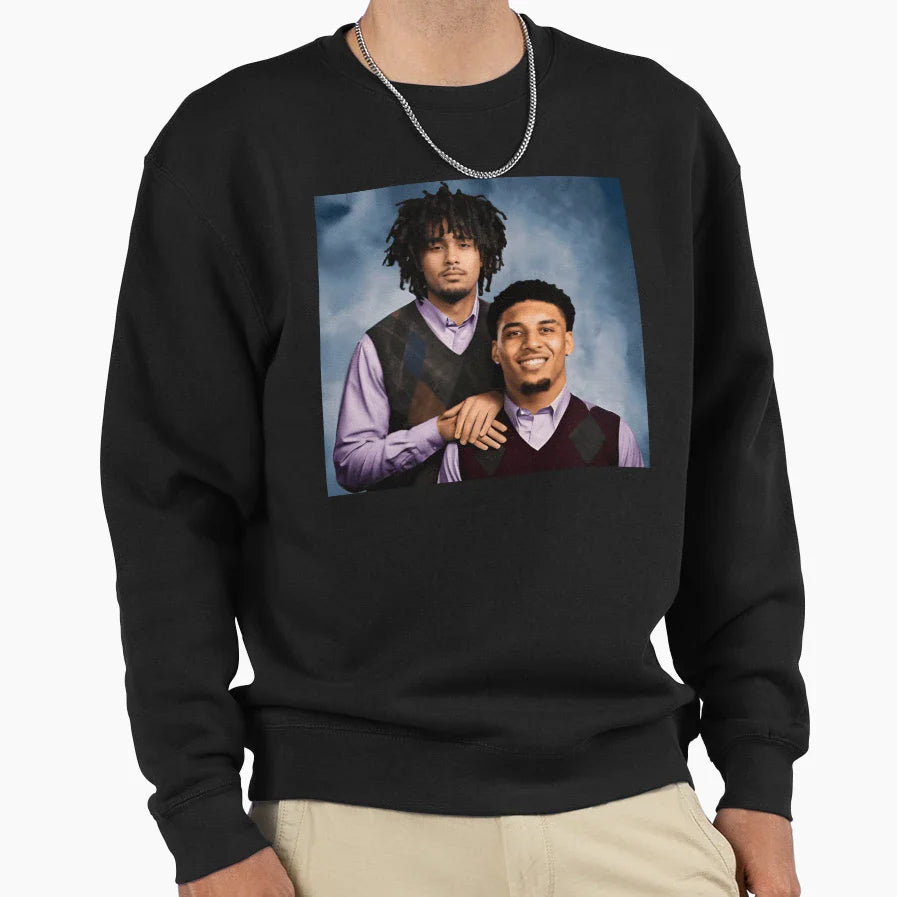 Michigan Wolverines Yaxel Elliot Sweatshirt - Minimalist Print for Adults