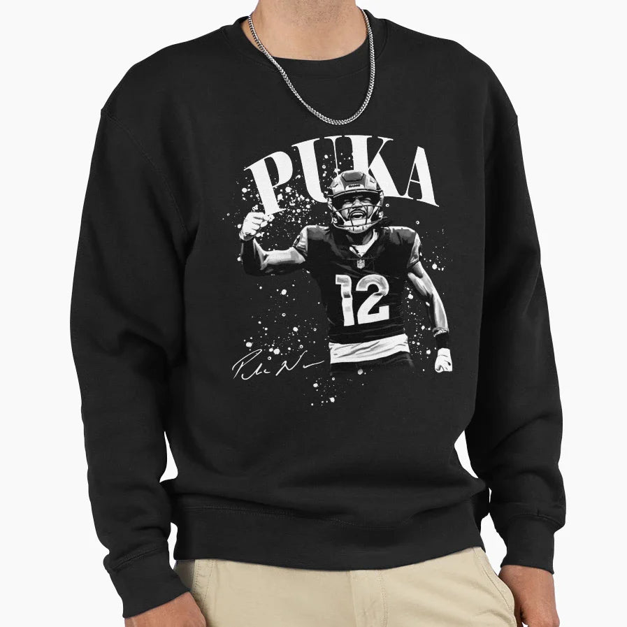 Puka Nacua Breached Art Sweatshirt - Aesthetic Graphic for Adults