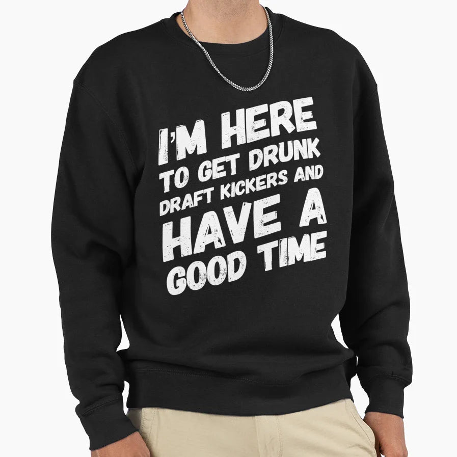 I Drink And Draft Funny Fantasy Sweatshirt - Novelty Apparel Unisex