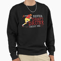 Never Draft Drunk Fantasy Football Sweatshirt - Minimalist Print Men Women