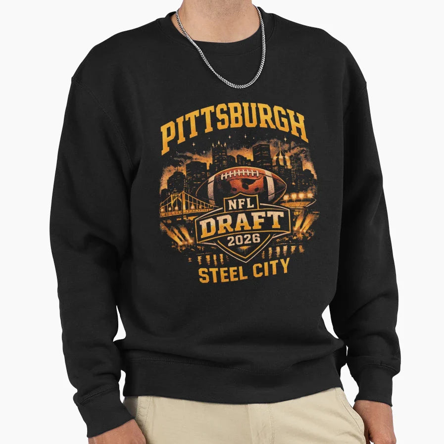 Pittsburgh Draft 2026 Sweatshirt - Trendy Graphic for Adults