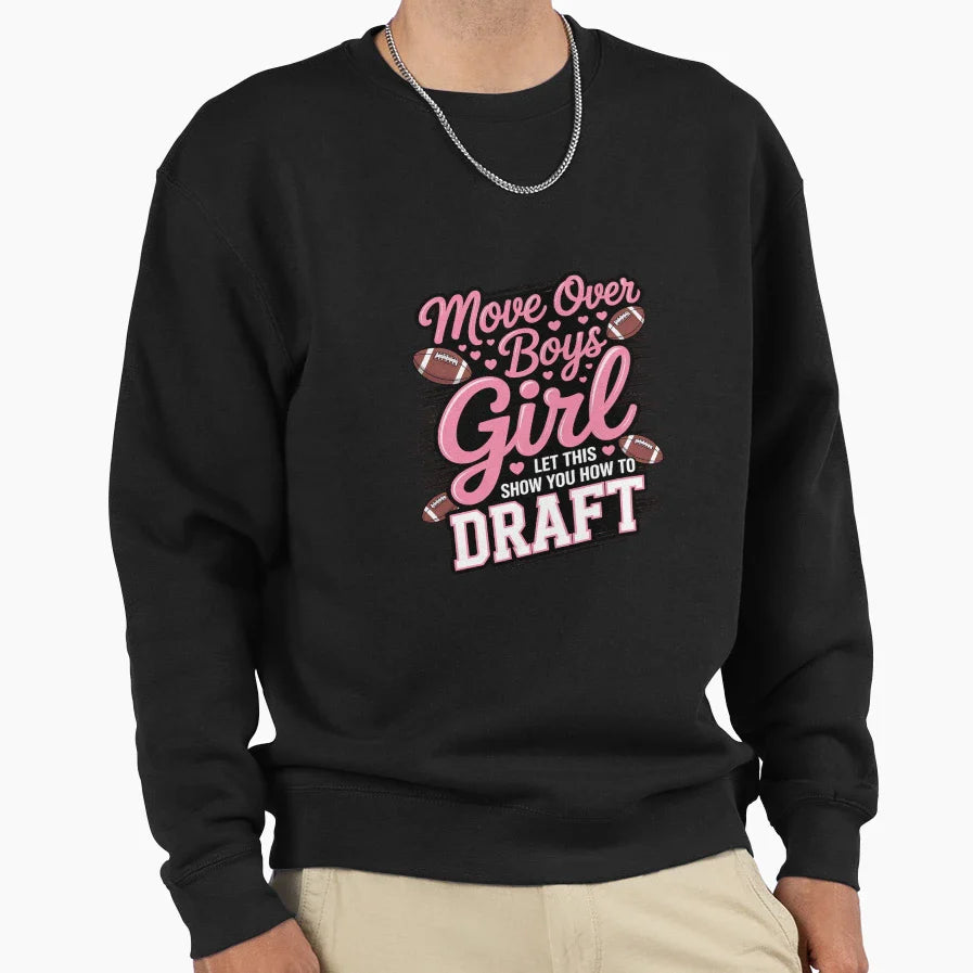 Let This Show How To Draft Fantasy Sweatshirt - Graphic Print for Adults