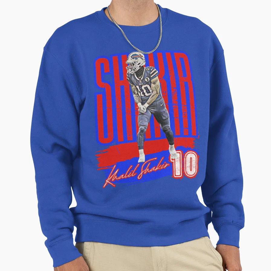 Khalil Shakir Buffalo Bills Sweatshirt - Casual Everyday Wear Unisex
