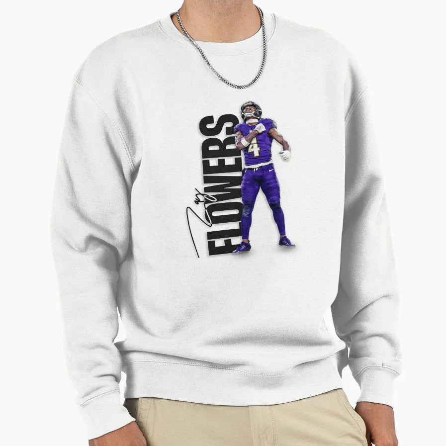 Zay Flowers Sweatshirt - Custom Art Print for Adults