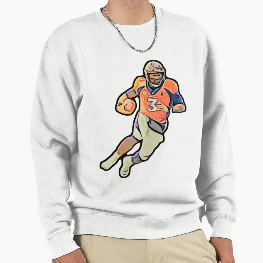 Russell Wilson Denver Quarter Sweatshirt - Streetwear Style for Adults
