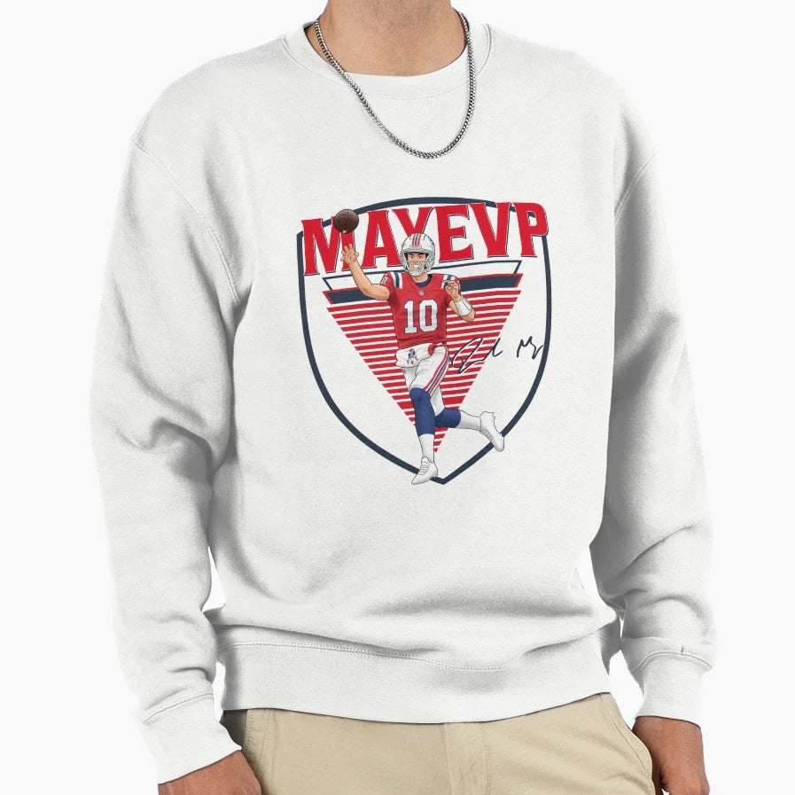Maye Vp Drake Maye Mvp Sweatshirt - Aesthetic Graphic Unisex