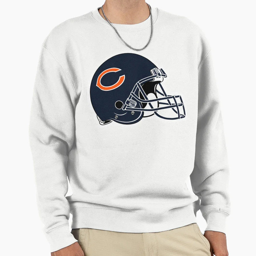 Chicago Football Helmet Sweatshirt - Trendy Graphic Men Women