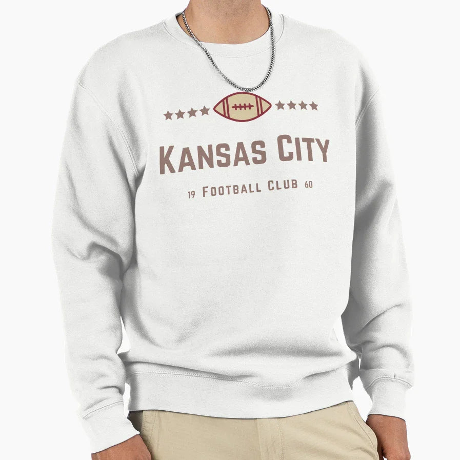 Kansas City Football Sweatshirt - Minimalist Print Men Women