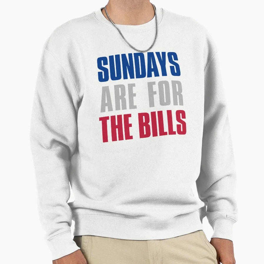 Sundays Are Bills Buffalo Sweatshirt - Minimalist Print for Adults